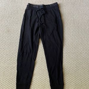 Hollister Logo Black Banded Joggers - Extra Small